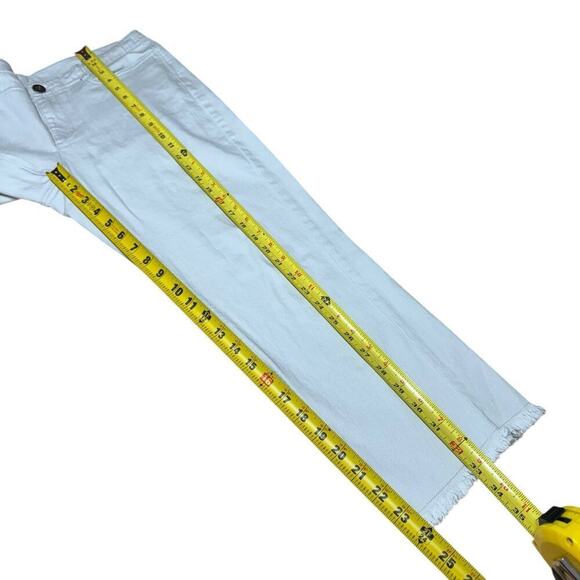 Habitat Stretch Denim Capri Jean 11177 Gull Sz 10 Raw Hem Midrise Coastal Preppy - Picture 9 of 10